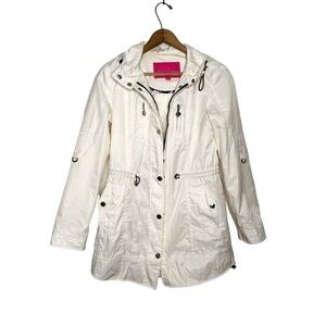 Betsey Johnson | Cream Rain Coat Size XS